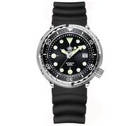ADDIESDIVE NH35 Men's Automatic Dive Watch Sapphire Glass Diver Waterproof 300 m Large Face Stainless Steel Men's Watch, Blackrubber