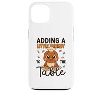 Adding a Little Turkey Funny Thanksgiving Baby Announcement Case for iPhone 13