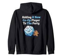 Adding A New Co-op Player To The Party Video Game Parent Zip Hoodie