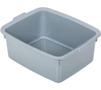 Addis 518457 Eco Made from 100% Plastic Extra Large Rectangular Washing Up Bowl, 12 Litre, Recycled Light Grey, 42 x 33 x 16.5cm