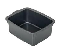 Addis 12L Rectangular Washing Up Bowl with Handles Durable, Scratch-Resistant, Easy Grip Handles, Easy to Clean Sink Basin Ideal for Dishwashing & Kitchen Use Black 1 Pack