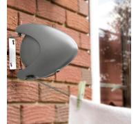 Addis Retractable Outdoor Space-saving Laundry Clothes Washing Line, up to 15 m Single Line, Grey