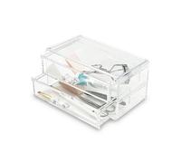 Addis 2 Pull Out Drawer 519547 Clear Acrylic Jewellery Cosmetic Storage Organiser Box, Clear Acrylic