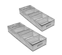 Addis 2 X Underbed Storage Bag With 5 Compartments Clothes Bedding Shoes & Accessories Organiser