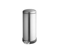 Addis 30 litre Family Dome Pedal Kitchen Waste Trash Bin with inner, Stainless Steel Finish MOB