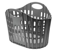 Addis Flat Easy Store Laundry Basket Hamper, Dark Grey, 38 Litre 518150
