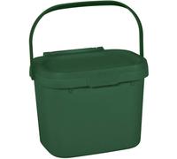 Addis 4.5L Food Waste Compost Caddy Kitchen Storage Recycling Bin - Dark Green
