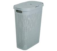 Addis 40 L Slimline Laundry Basket - Light Grey