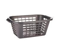 Addis 40L Rectangular Laundry Basket - Metallic Silver
