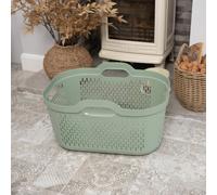 Addis 45L Signature Laundry Plastic Basket - Sage