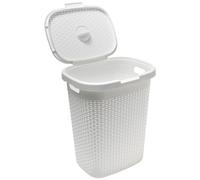 Addis 50 Litre Calico Faux Rattan Hamper, Cream