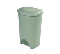 Addis 50 Litre Pedal Bin - Durable Plastic Kitchen Rubbish Bin with Easy Foot Pedal, Soft-Close Lid & Large Capacity - Willow Green