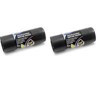 Addis 504870 90L Plastic Refuse Sacks Black, 20 Each, Single roll (Pack of 2)