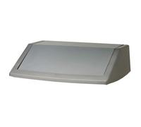 ADDIS 504895 Fliptop Bin Lid, 54 L, Metallic Grey