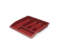 Addis 508070 Plastic Drawer Organiser, Red, 40 x 38.5 x 6 cm
