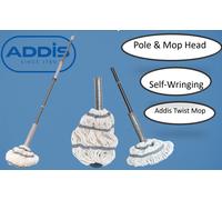 Addis 508869 Twist Self Wringing Mop, Metallic/Graphite, 1 Pack