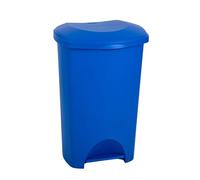 Addis 50 Litre Recycling Commercial Utility Waste Trash Pedal Bin, All Blue Colour