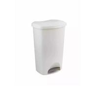Addis 50L Cream Foot Pedal Bin Dustbin Plastic Rubbish Paper Waste Kitchen Office Bins