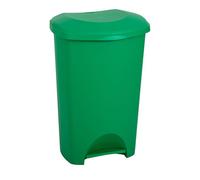 Addis 50 Litre Recycling Commercial Utility Waste Trash Pedal Bin, All Green Colour