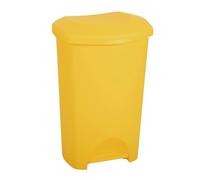 Addis 50L Yellow Commercial Clinical Pedal Bin | Colour Coded Waste Bin | Hands-free recycling and waste segregation for healthcare, workplaces, schools and commercial facilities