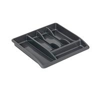Addis 510855 Plastic Drawer Organiser, Metallic, 40 x 38.5 x 6 cm
