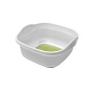 ADDIS 513672 Soft touch Washing Up Bowl, White/ Grass Green, 9L, Plastic