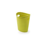 Addis 514805 Plastic Waste Paper Bathroom Bedroom Office Bin, 12 litre, Lime Green