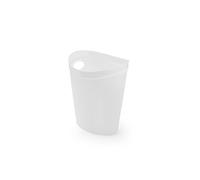 Addis 514806 Plastic Waste Paper Bathroom Bedroom Office Bin, 12 litre, White