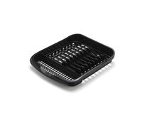 Addis 516468 Plate Dish Draining Rack, Soft Black, 33 x 39.5 x 6 cm