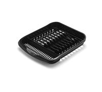 Addis 516468 Plate Dish Draining Rack, Soft Black, 33 x 39.5 x 6 cm