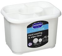Addis 517615 Plastic Cutlery Drainer Holder White, 14 x 18 x 12.5 cm