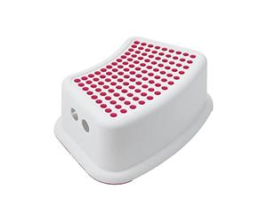 Addis 517665 Kids Bathroom Booster Step Stool, White & Red, 24 x 36.5 x 13 cm