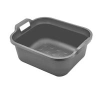 Addis 517935 Large Rectangular 10 Litre Washing Up Bowl with Handles, Metallic Silver, 39 x 32 x 14 cm