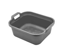 Addis 517935 Large Rectangular 10 Litre Washing Up Bowl with Handles, Metallic Silver, 39 x 32 x 14 cm
