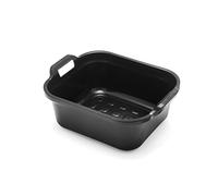 Addis 517936 Large Rectangular 10 Litre Washing Up Bowl with Handles, Black, 39 x 32 x 14 cm