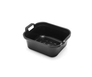 Addis 517936 Large Rectangular 10 Litre Washing Up Bowl with Handles Black 39 x 32 x 14 cm