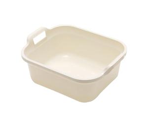 Addis 517937 Large Rectangular 10 litre Washing up bowl with handles, Linen Cream, 39 x 32 x 14 cm