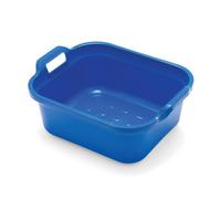 Addis 517951 Large Rectangular 10 Litre Washing Up Bowl with Handles, Cobalt Blue, 39 x 32 x 14 cm