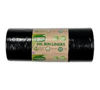 Addis 518023 Kitchen Waste Bin Liners, White, 30 L