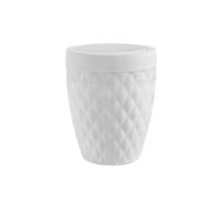 Addis 518030 Diamond Style Round Swing Lid Bathroom Bin, White