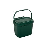 Addis Everyday Kitchen Food Waste Compost Caddy Bin, 4.5 Litre, Dark Green