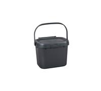 Addis 518251 Everyday Kitchen Food Waste Compost Caddy Bin, 4.5 Litre, Sliver, Metallic Silver