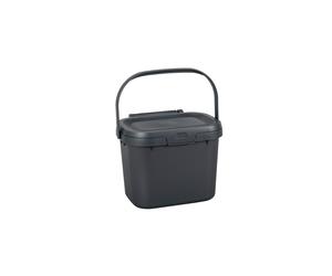 Addis 518251 Everyday Kitchen Food Waste Compost Caddy Bin, 4.5 Litre, Sliver, Metallic Silver