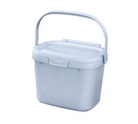Addis 518384 Eco 100% Plastic Everyday Kitchen Food Waste Compost Caddy Bin, 4.5 Litre, Recycled Light Grey