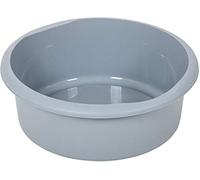 Addis 518458 Eco Made from 100% Plastic Round Washing Up Bowl, 7.7 Litre, Recycled Light Grey, 34 x 34 x 13cm