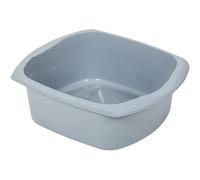 Addis 518459 Eco Made from 100% Recycled Plastic Large Rectangular Washing Up Bowl, 9.5 Litre, Light Grey