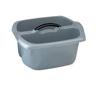 Addis 518523 Eco 100% Recycled Plastic Utility Cleaning Caddy with Twin Compartment and Handle, Light Grey, 9 litres