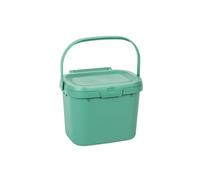 Addis 518534 Everyday Kitchen Food Waste Compost Caddy Bin, 4.5 Litre, Sage Green