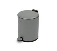 Addis 5L Bathroom Bin - Soft Close Pedal Bin, Stylish & Compact Metal Waste Bin for Bathroom & Kitchen - Durable & Hygienic with Removable Inner Bucket, Grey
