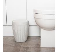Addis 5L Rattan Style Bathroom Bin - Cream